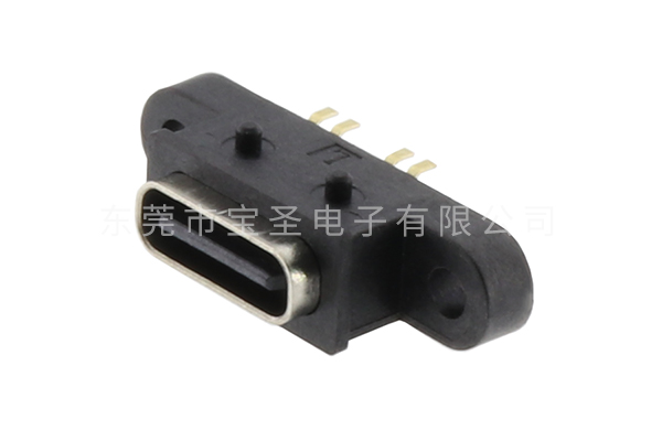 防水TYPE C 板上 4PIN 帶耳BS-USBC-1211 防水TYPE C 板上 4PIN 帶耳BS-USBC-1211